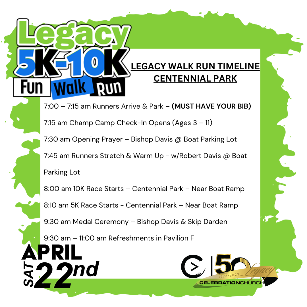 Legacy Walk, Run, Bike – CELEBRATION CHURCH at Columbia